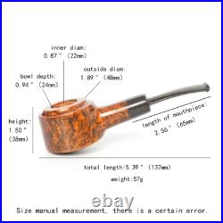 MUXIANG Smooth Pot Pipe Handmade Briar Wooden Tobacco Smoking Pipe Ebonite Stem