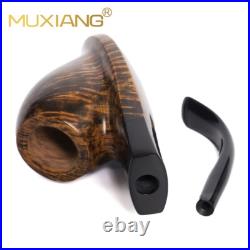 MUXIANG Smooth Ramses Pipe Briar Wooden Tobacco Pipe Cumberland Stem Freehand