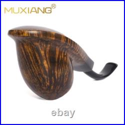 MUXIANG Smooth Ramses Pipe Briar Wooden Tobacco Pipe Cumberland Stem Freehand