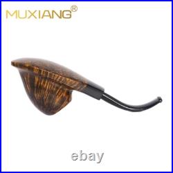 MUXIANG Smooth Ramses Pipe Briar Wooden Tobacco Pipe Cumberland Stem Freehand