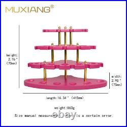 MUXIANG Wooden Tobacco Pipe Stand Rack Display for 15 Tobacco Smoking Pipes