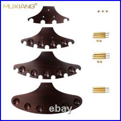 MUXIANG Wooden Tobacco Pipe Stand Rack Holder For 15 Briar Smoking Pipes Walnut