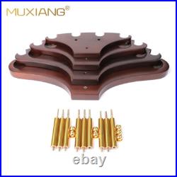 MUXIANG Wooden Tobacco Pipe Stand Rack Holder For 15 Briar Smoking Pipes Walnut