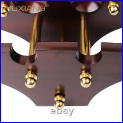 MUXIANG Wooden Tobacco Pipe Stand Rack Holder For 15 Briar Smoking Pipes Walnut