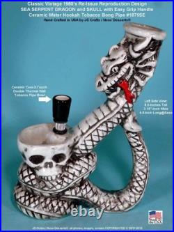 Magic Fantasy Dragon Skull Ceramic Rumph Water Hookah Bong Tobacco Pipe 1875SE