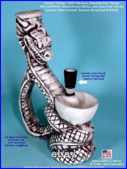 Magic Fantasy Dragon Skull Ceramic Rumph Water Hookah Bong Tobacco Pipe 1875SE