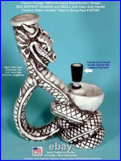 Magic Fantasy Dragon Skull Ceramic Rumph Water Hookah Bong Tobacco Pipe 1875SE