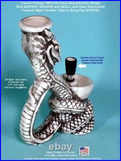 Magic Fantasy Dragon Skull Ceramic Rumph Water Hookah Bong Tobacco Pipe 1875SE