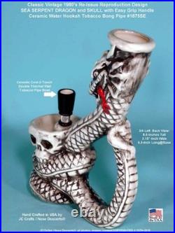 Magic Fantasy Dragon Skull Ceramic Rumph Water Hookah Bong Tobacco Pipe 1875SE