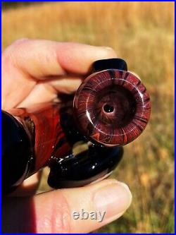 Mahogany Woodgrain Classic Styled Glass Cavalier Pipe