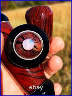 Mahogany Woodgrain Classic Styled Glass Cavalier Pipe