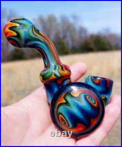 Mantra Linework Glass Sherlock Pipe USA Made