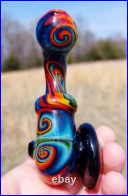 Mantra Linework Glass Sherlock Pipe USA Made
