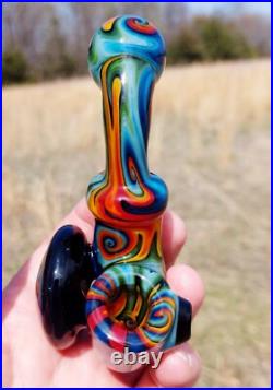 Mantra Linework Glass Sherlock Pipe USA Made