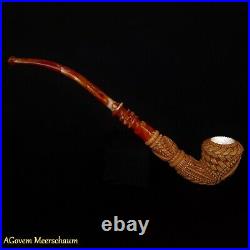 Masonic Meerschaum Pipes, Freemasonry Smoking Pipe, Tobacco Pipa + CASE AGM221