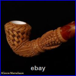 Masonic Meerschaum Pipes, Freemasonry Smoking Pipe, Tobacco Pipa + CASE AGM221
