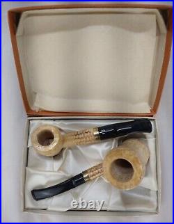 Matched Missouri meerschaum vintage tobacco pipes with original box