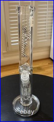 Medicali Glass Water Pipe Bong Clear Glass Tobacco Pipe with Flame Design