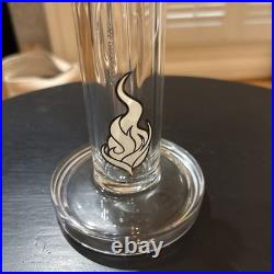 Medicali Glass Water Pipe Bong Clear Glass Tobacco Pipe with Flame Design