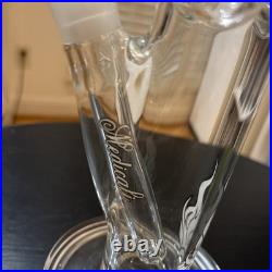 Medicali Glass Water Pipe Bong Clear Glass Tobacco Pipe with Flame Design