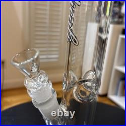 Medicali Glass Water Pipe Bong Clear Glass Tobacco Pipe with Flame Design
