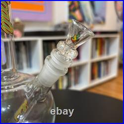 Medicali Glass Water Pipe Bong Clear Glass Tobacco Pipe with Flame Design