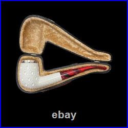Meerschaum Pipe 925 silver handmade smoking tobacco pipe unsmoked pipe