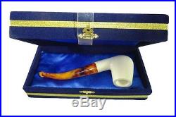 Meerschaum Pipe Classic Handmade With Case White-ish Tobacco Pipe