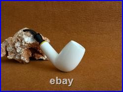 Meerschaum Pipe, Smoking Pipe Smooth Billard Shape with Fitted Case