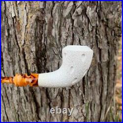 Meerschaum Pipe Stone Pipe Smoking Pipe Gift for Him Handmade Decorative