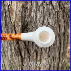 Meerschaum Pipe Stone Pipe Smoking Pipe Gift for Him Handmade Decorative