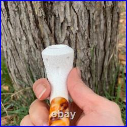 Meerschaum Pipe Stone Pipe Smoking Pipe Gift for Him Handmade Decorative