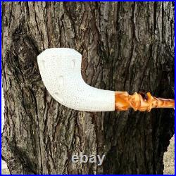 Meerschaum Pipe Stone Pipe Smoking Pipe Gift for Him Handmade Decorative