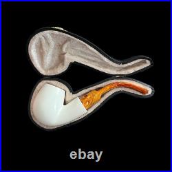 Meerschaum Pipe handmade smoking tobacco pipe 9mm filter or standart unsmoked bl