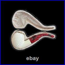Meerschaum Pipe handmade smoking tobacco pipe 9mm filter or standart unsmoked bl