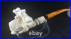 Mermaid special work meerschaum pipe, smoking pipe, hand carved pipe, block meersch