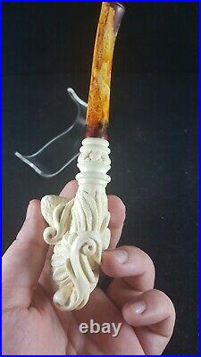 Mermaid special work meerschaum pipe, smoking pipe, hand carved pipe, block meersch