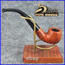 Mr. BALANDIS HAND MADE Smooth Waxed BRIAR wood smoking pipe SMALL HOLMES Teak