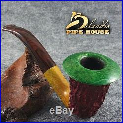Mr. Balandis Original Briar Handmade Tobacco smoking pipe CALABASH RASTA Colors