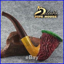 Mr. Balandis Original Briar Handmade Tobacco smoking pipe CALABASH RASTA Colors