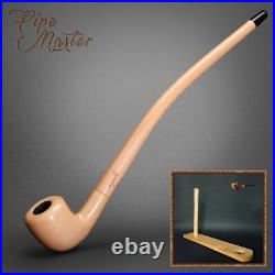 Mr. Brog WOODEN SMOKING PIPE Lotr Gandalf Hobbit 151 CHURCHWARDEN 14 Long Natur