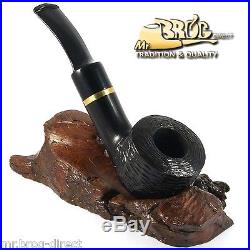 Mr. Brog original HAND MADE smoking pipe nr 43 black full carved KENTUCKY