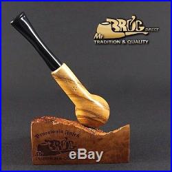 Mr. Brog original MINI smoking pipe nr 50 natural pattern HUANA OLIVE WOOD