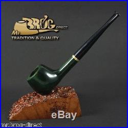 Mr. Brog original SMALL smoking pipe nr. 29 green -straight stem CARO HAND MADE