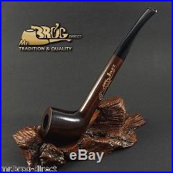 Mr. Brog original smoking pipe Indiana style shank JAZZ Brown Hand made