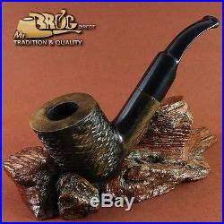 Mr. Brog original smoking pipe nr. 37 black carved VIKING Brand new Fast p&p