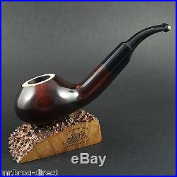 Mr. Brog original smoking pipe nr. 48 BROWN SW white ring CHOCHLA HAND MADE