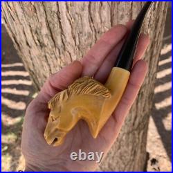 Mustang Meerschaum Pipe Stone PipeSmoking Pipe Gift for Him Valentine's Gift