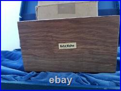 NEVER USED Antique German ECHT EICHE #5513 Oak 3 Smoking Pipe Rack Vintage Box