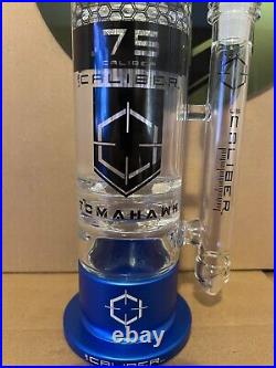NEW BLUE 16 Caliber Tomahawk American Made USA Thick Glass Water Tobacco Pipe